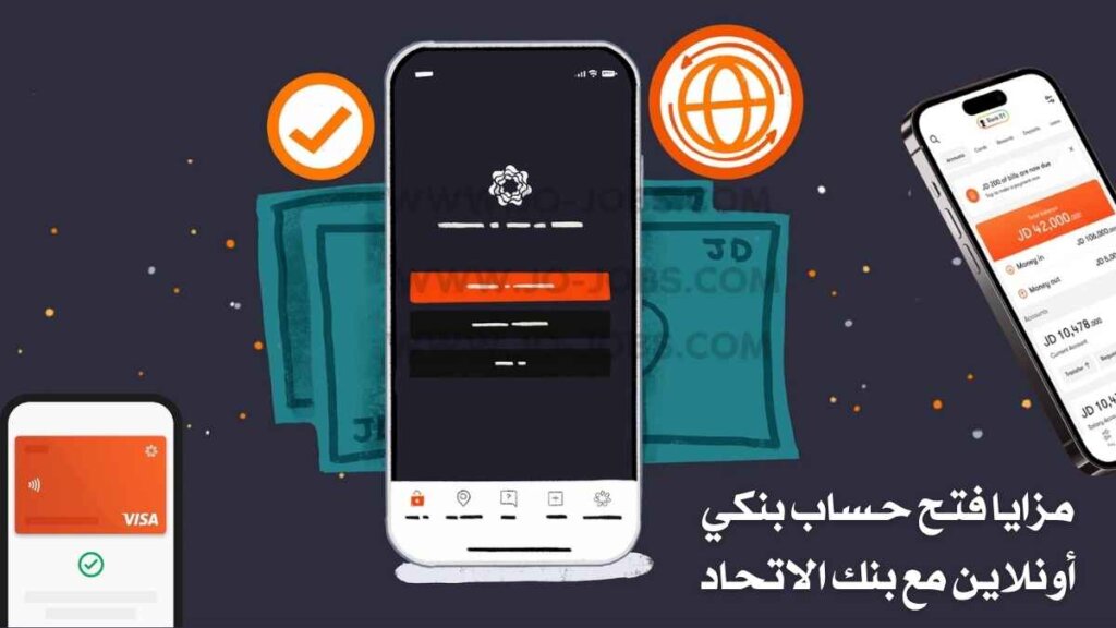 فتح حساب بنكي أونلاين في الأردن – دليلك الكامل مع بنك الاتحاد 2025 4 مزايا فتح حساب بنكي أونلاين مع بنك الاتحاد