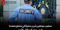 مطلوب موظفين أمن وحماية في مناطق متعددة – فرص عمل فورية في الأردن
