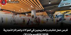 فرص عمل للشباب والخريجين في المولات والمراكز التجارية 2025 | التقديم متاح الآن