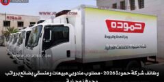 وظائف شركة حمودة 2026 – مطلوب مندوبي مبيعات ومنسقي بضائع برواتب وحوافز مجزية