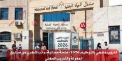 تدريب منتهي بالتوظيف 2026 – منحة مجانية براتب شهري من صندوق المعونة والتدريب المهني
