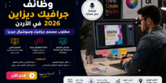 وظائف جرافيك ديزاين 2026 في الأردن – مطلوب مصمم جرافيك وسوشيال ميديا (قدم الآن)