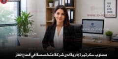 مطلوب سكرتيرة إدارية لدى شركة متخصصة في قطاع الغاز